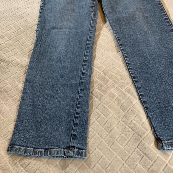 Zana Di Womens 16p Denim Jeans Blue Straight Mid Rise Medium Wash Stretch - Picture 3 of 12